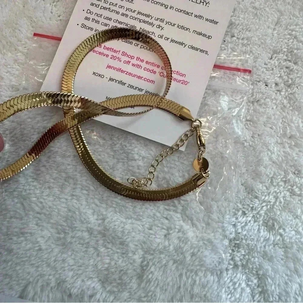 Jennifer zeuner Gold Hamilton cable necklace Gold plated - Picture 5 of 5